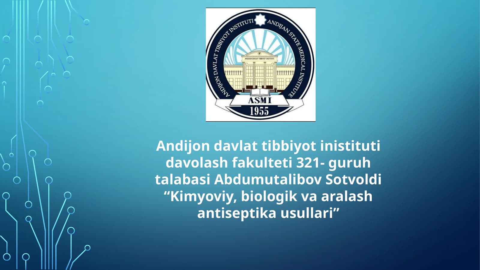 Kimyoviy, biologik va aralash antiseptika usullari