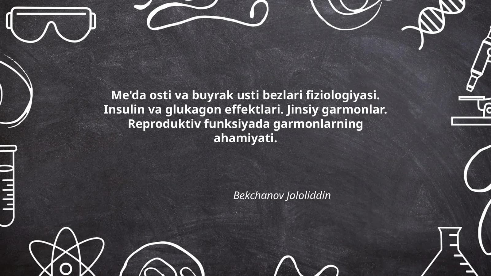 Me'da osti va buyrak usti bezlari fiziologiyasi