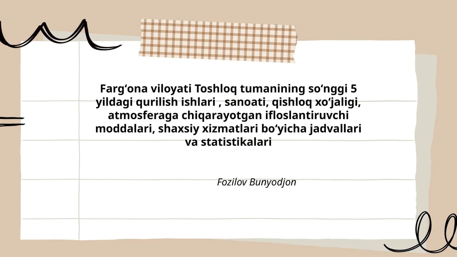 Fozilov Bunyodjon
