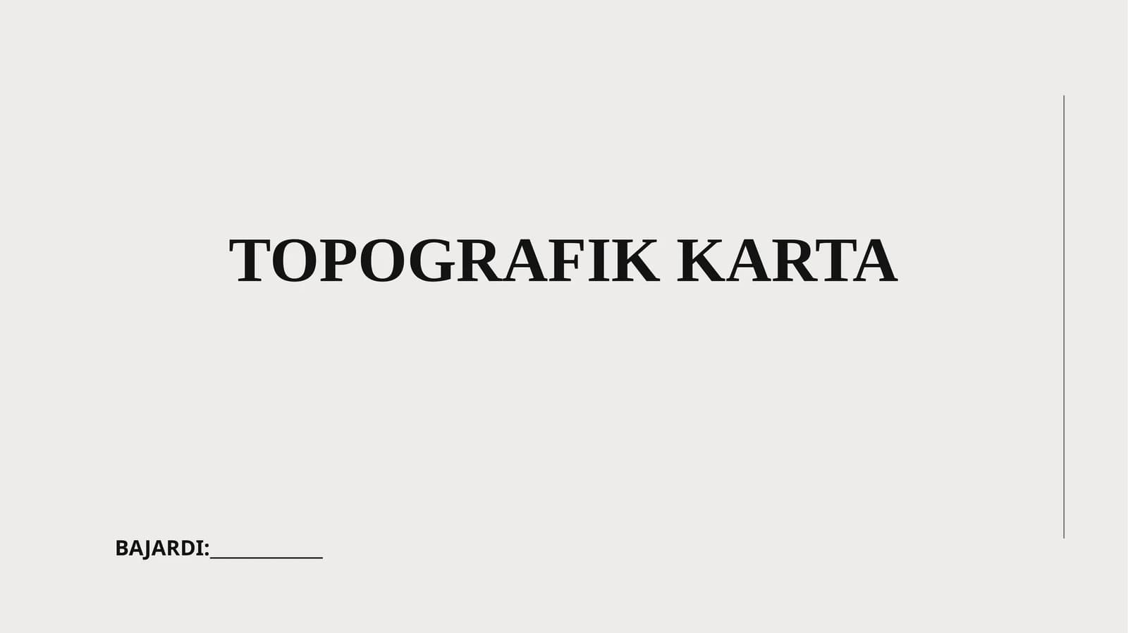 TOPOGRAFIK KARTA