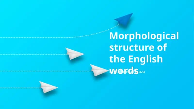 Morphological structure of the English words