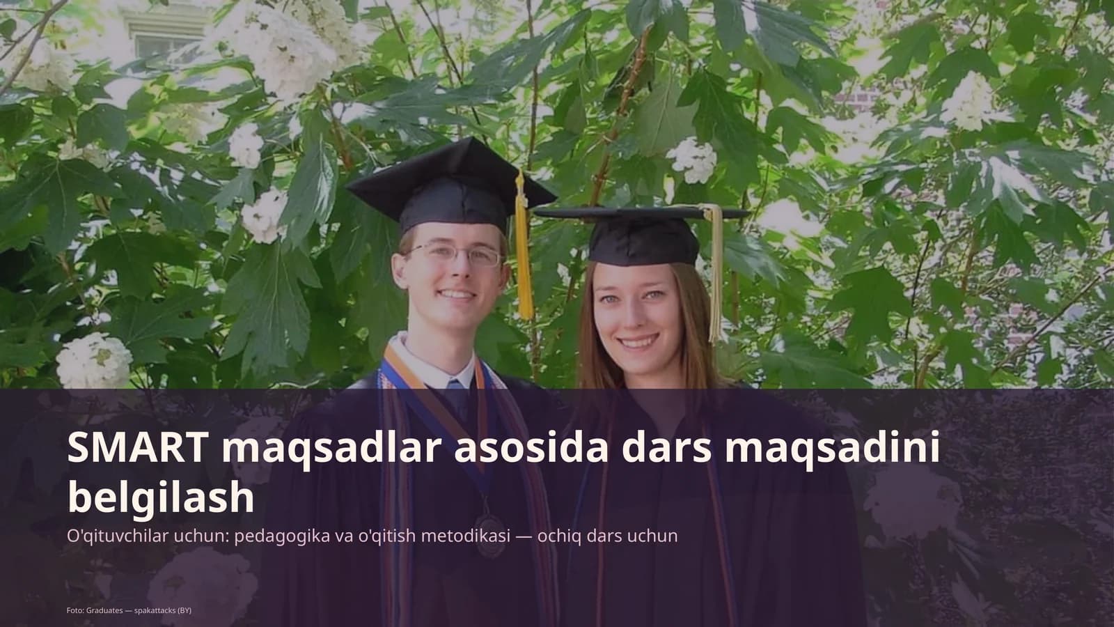 SMART maqsadlar asosida dars maqsadini belgilash