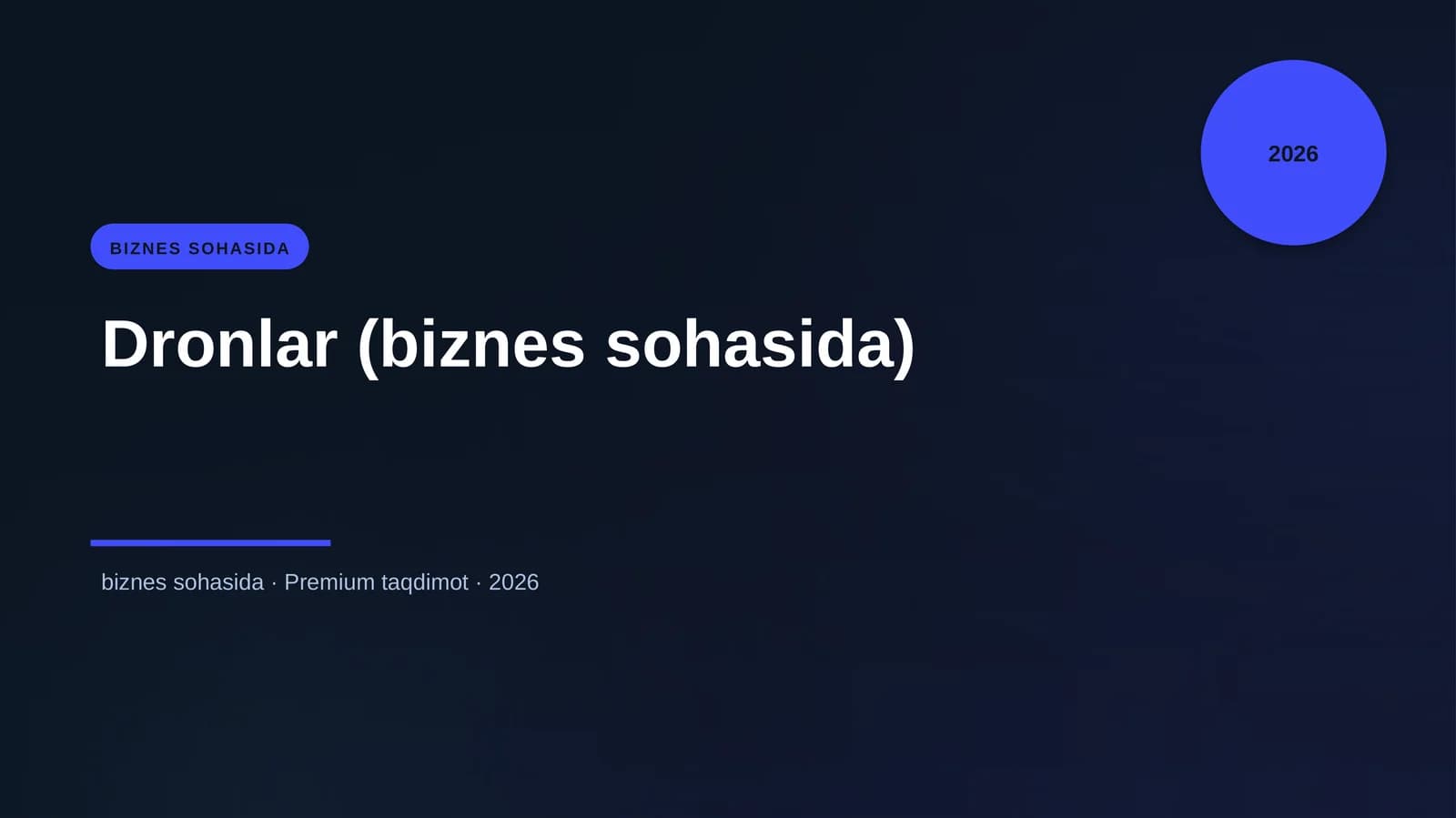 Dronlar (biznes sohasida)