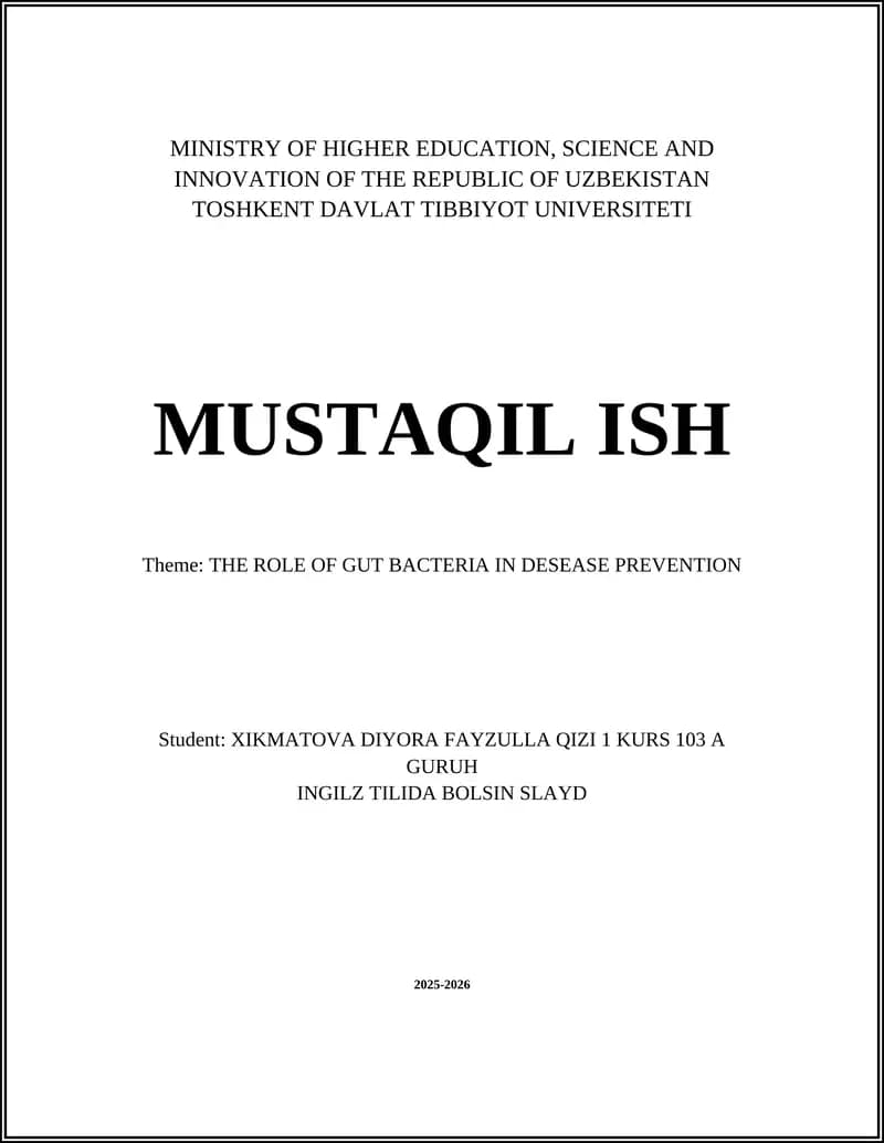 The Role of Gut Bacteria in Desease Prevention