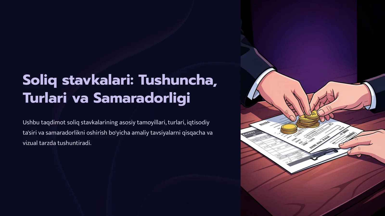 Soliq stavkalari: Tushuncha, Turlari va Samaradorligi