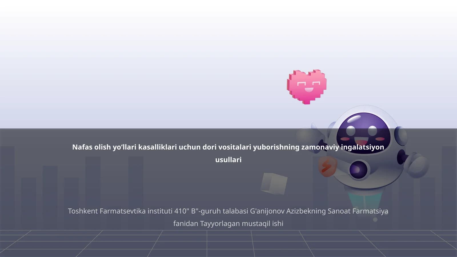 Nafas olish yoʻllari kasalliklari uchun dori vositalari yuborishning zamonaviy ingalatsiyon usullari