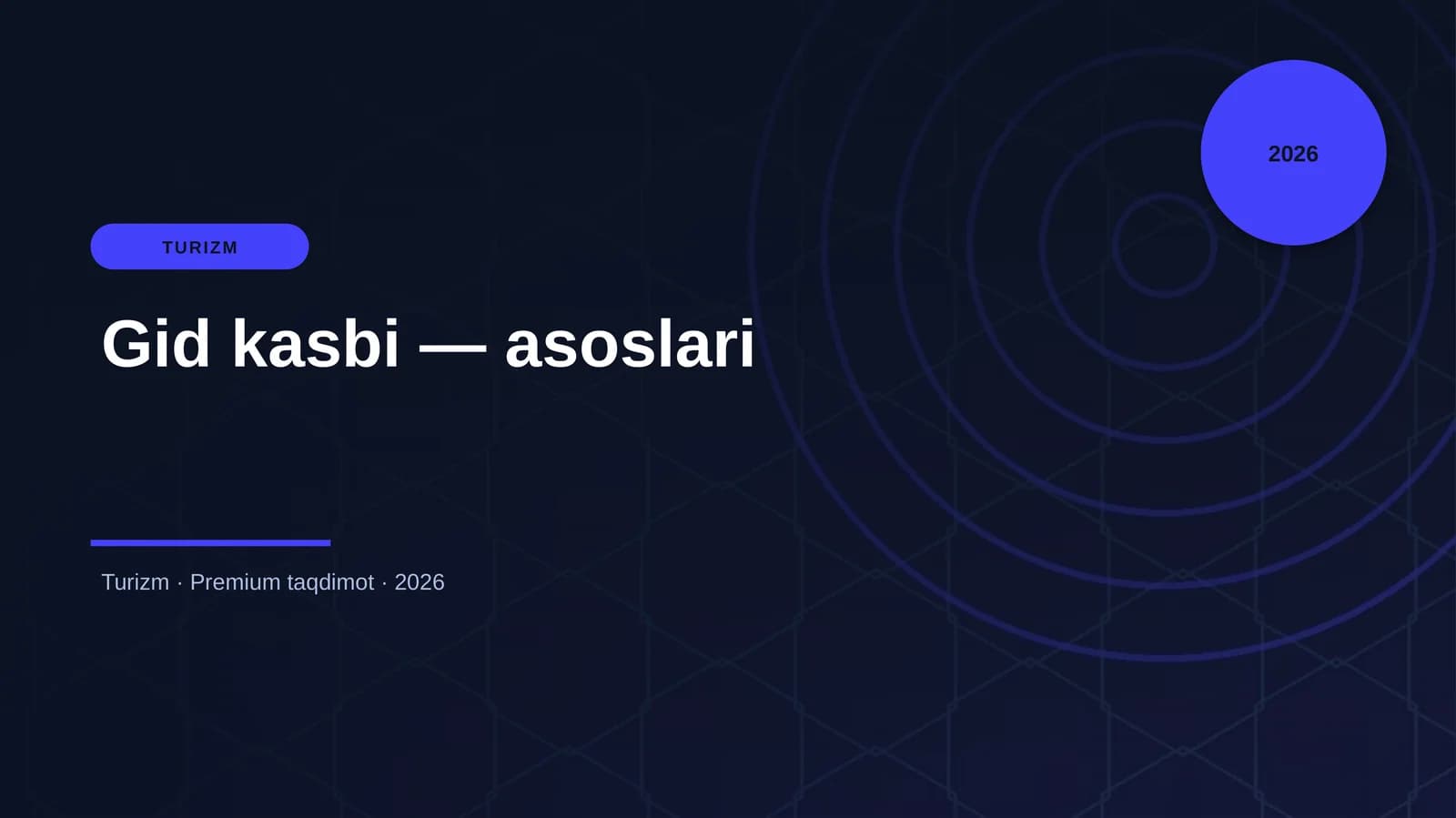 Gid kasbi — asoslari