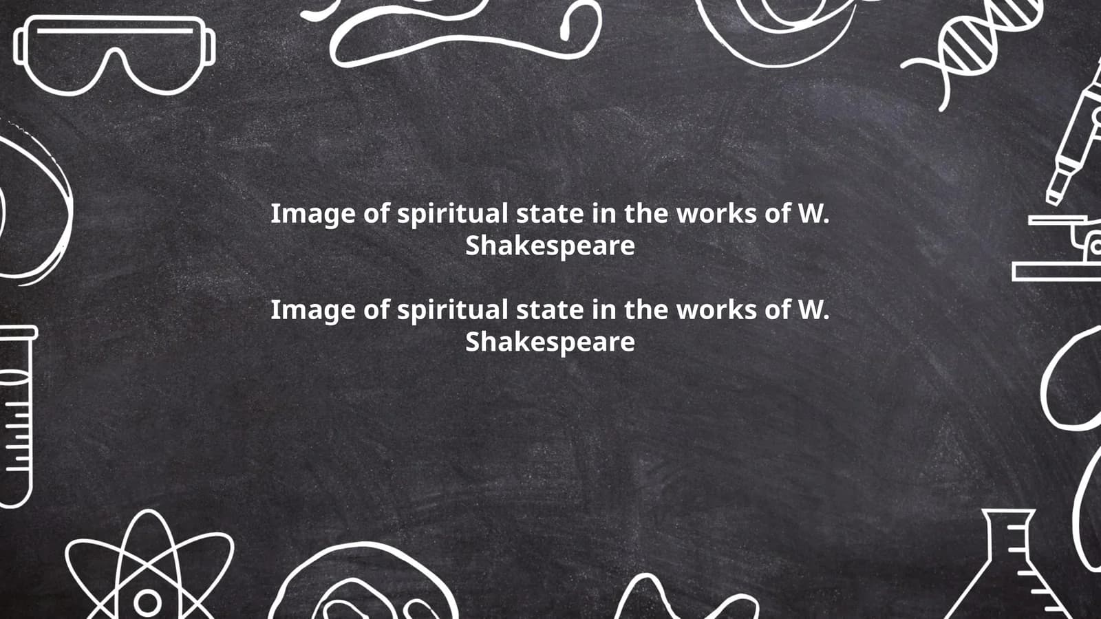 Image of spiritual state in the works of W. Shakespeare