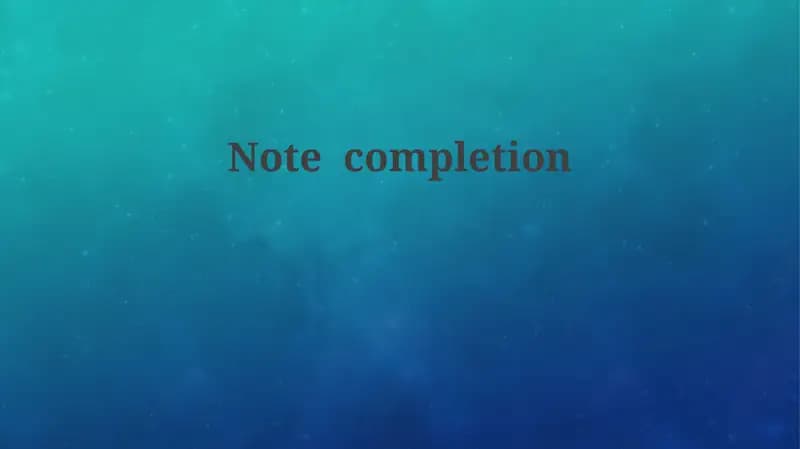 Note Completion