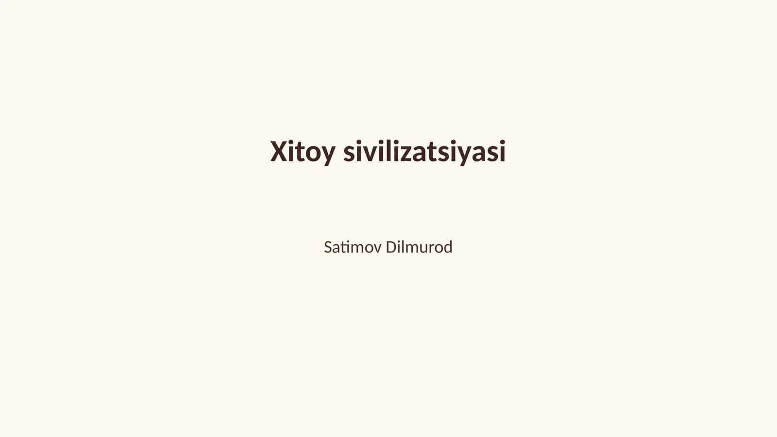 Xitoy sivilizatsiyasi