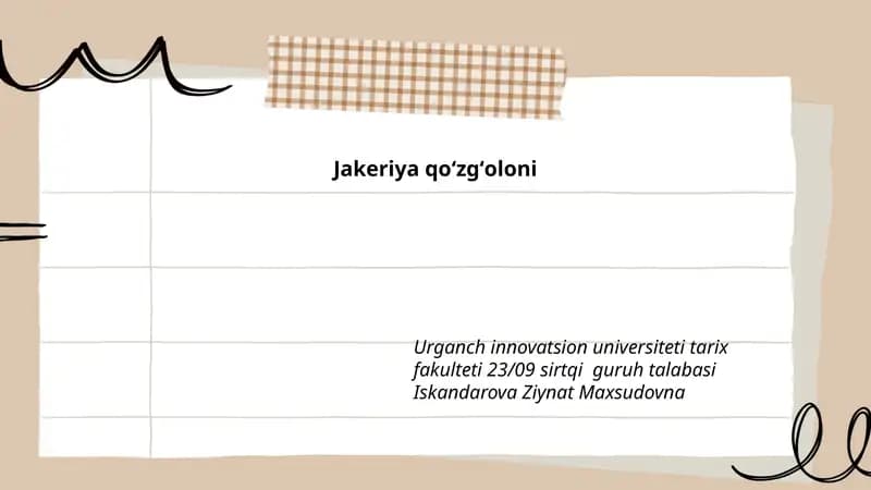Jakeriya qoʻzgʻoloni