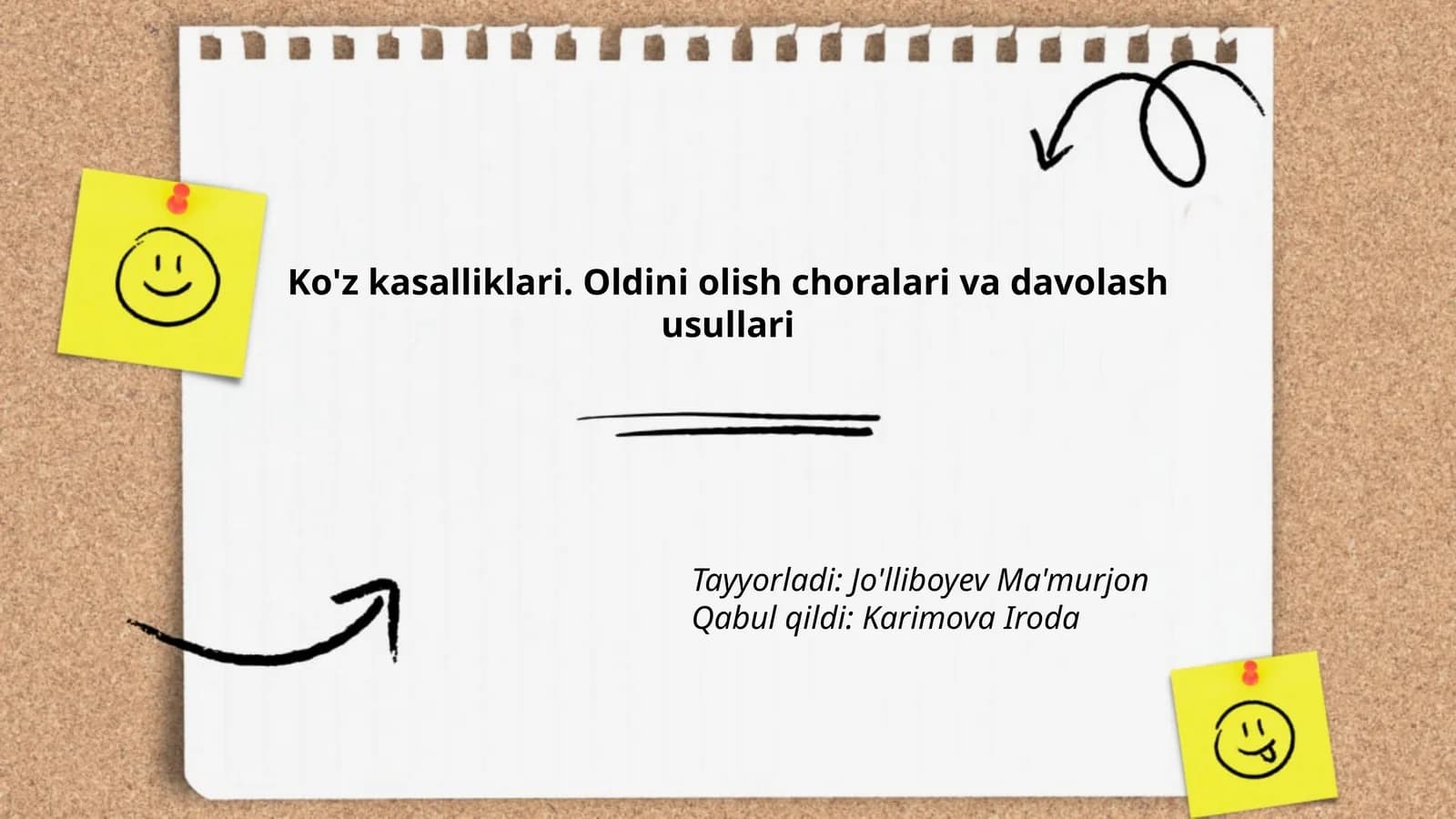 Ko'z kasalliklari. Oldini olish choralari va davolash usullari