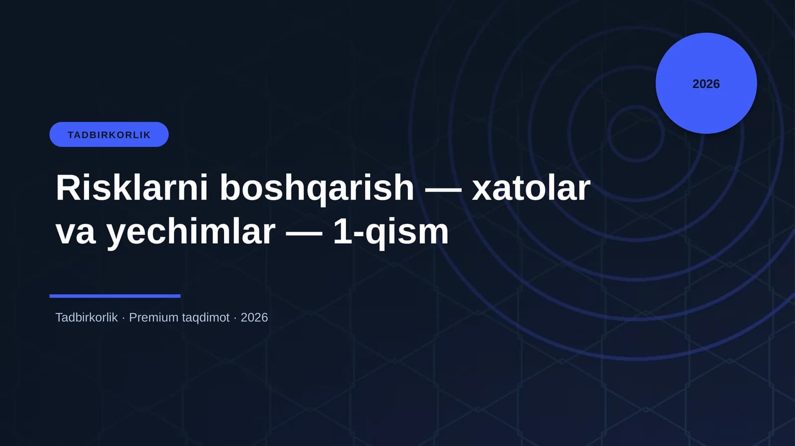 Tadbirkorlik