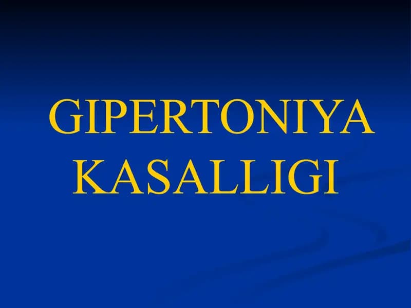 Gipertoniya kasalligi
