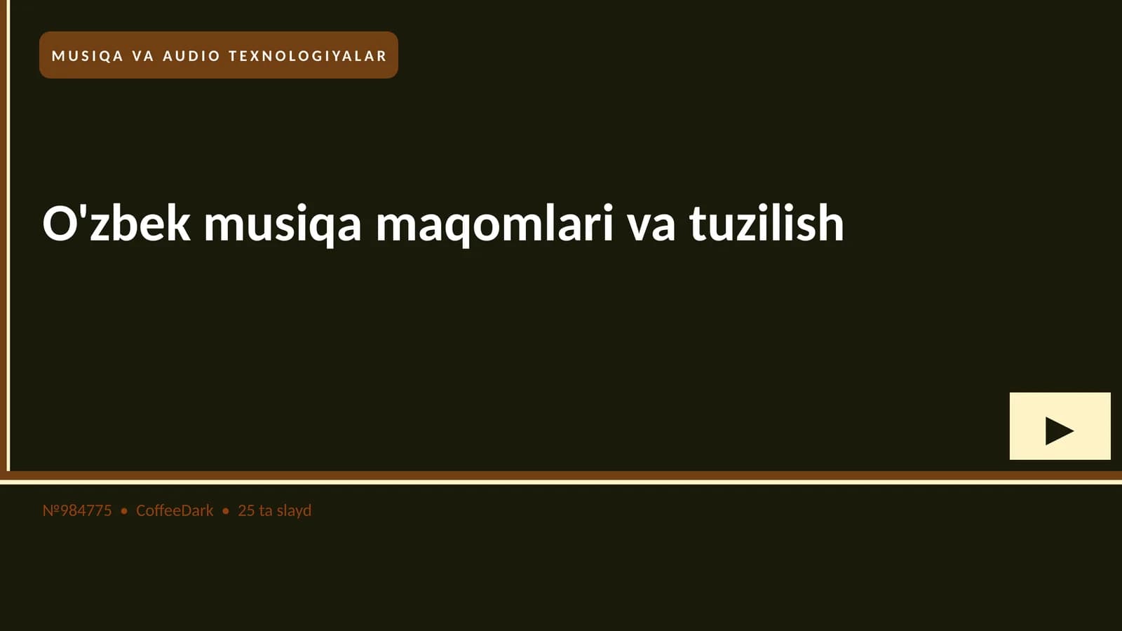 O'zbek musiqa maqomlari va tuzilish