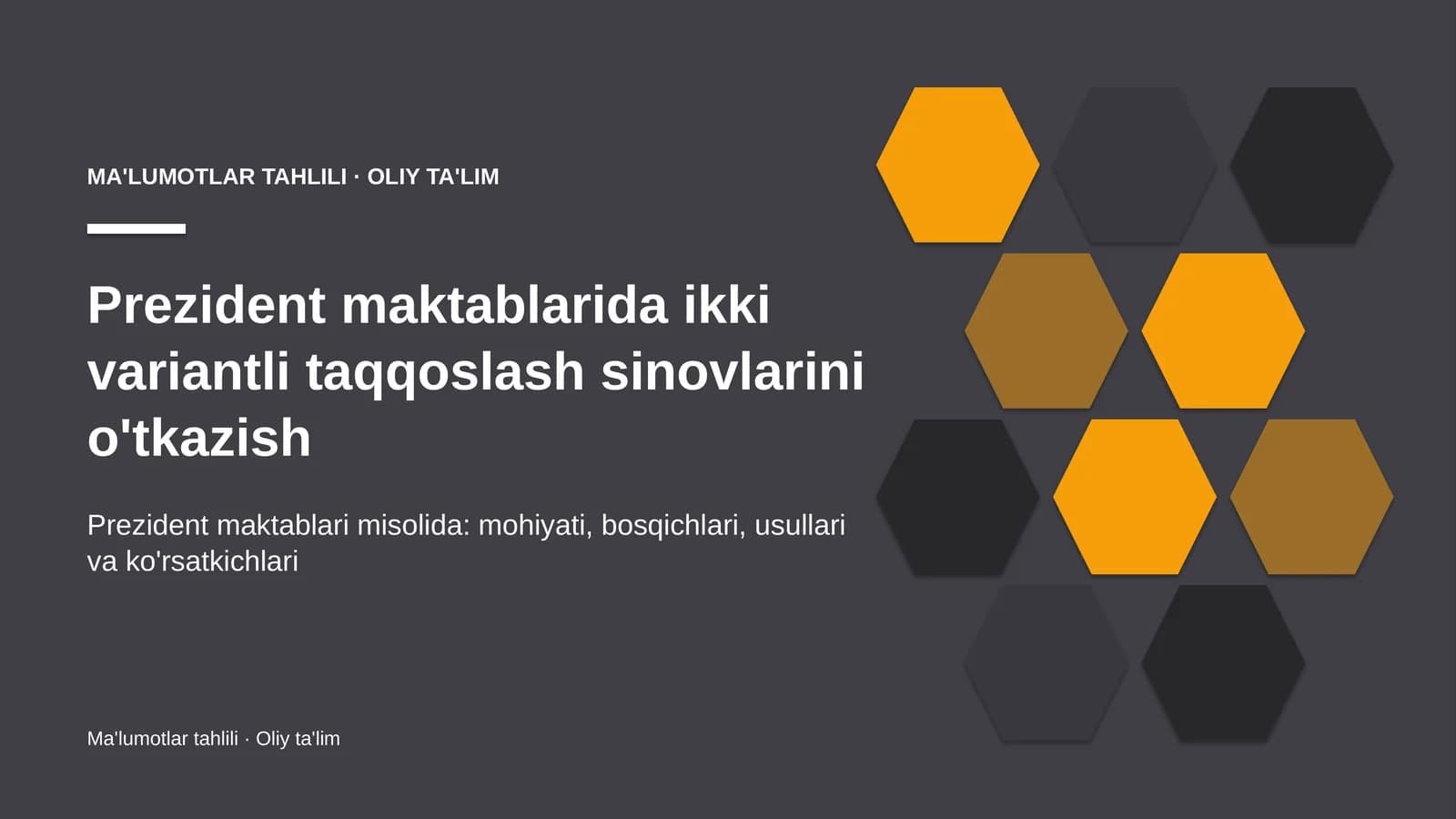 prezident maktablarida ikki variantli taqqoslash sinovlarini o'tkazish 6393