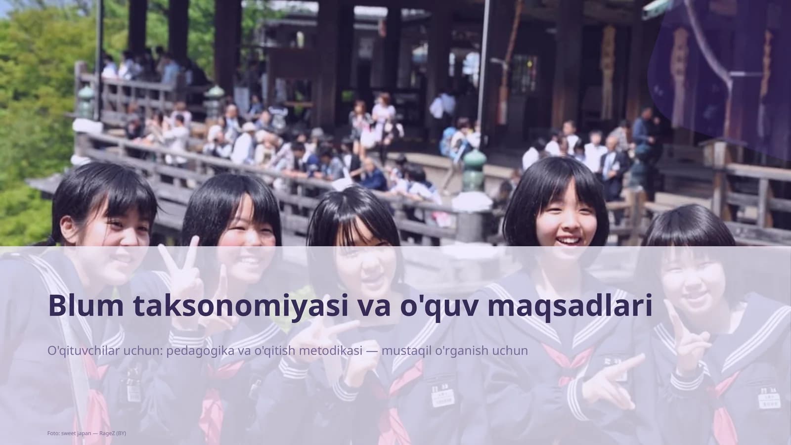 Blum taksonomiyasi va o'quv maqsadlari