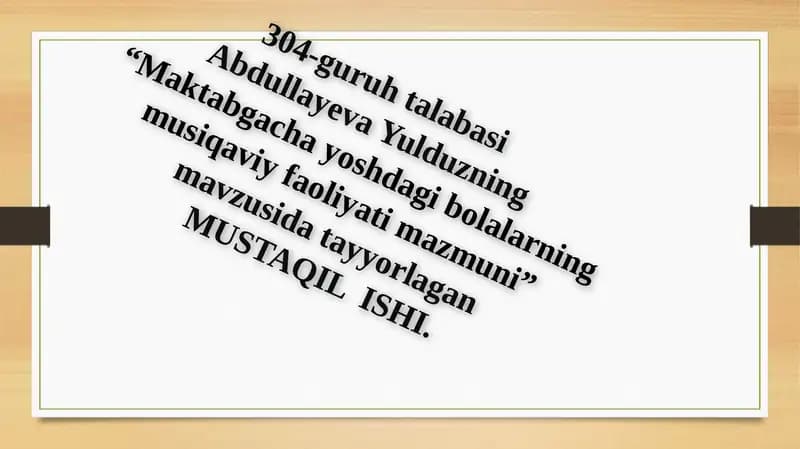Maktabgachayoshdagibolalarningmusiqaviyfaoliyatimazmuni