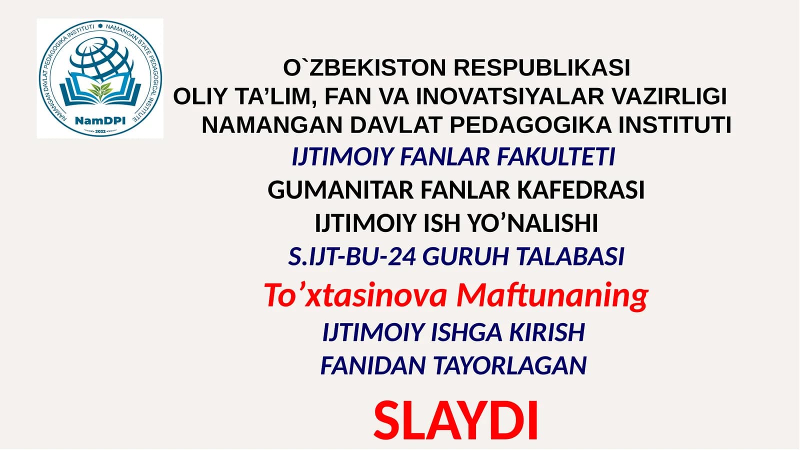 Slayd: Fuqarolik Huquqi Nima?
