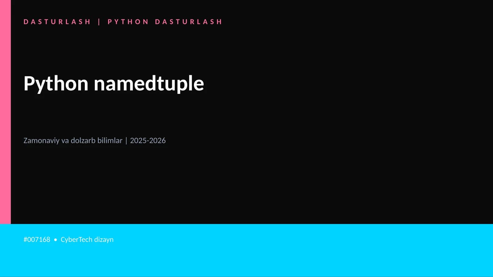 Python namedtuple