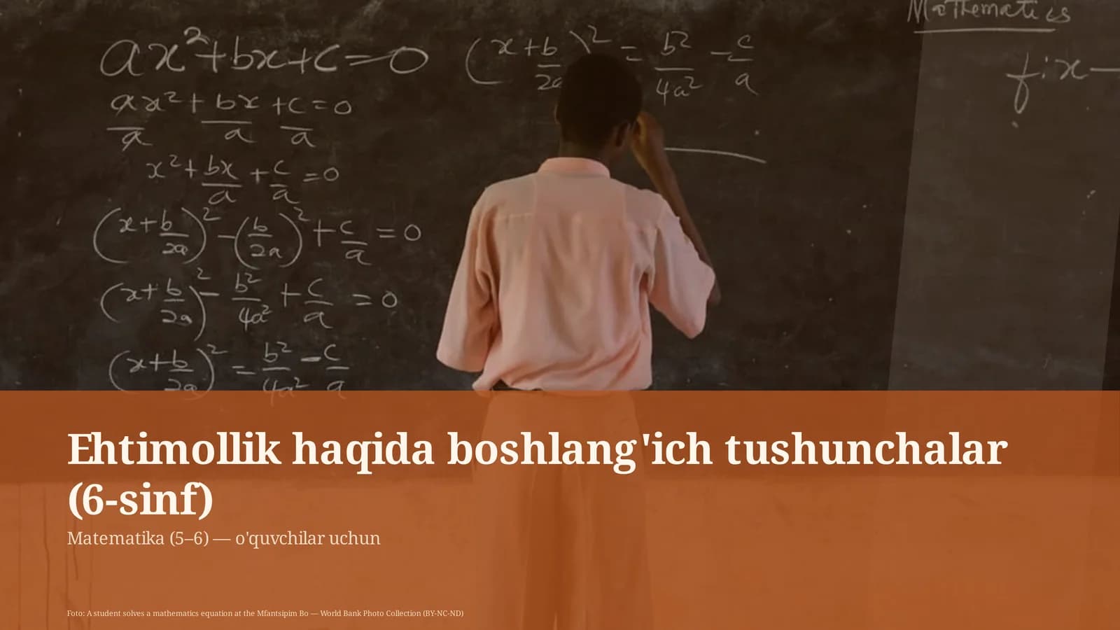 Ehtimollik haqida boshlang'ich tushunchalar (6-sinf)