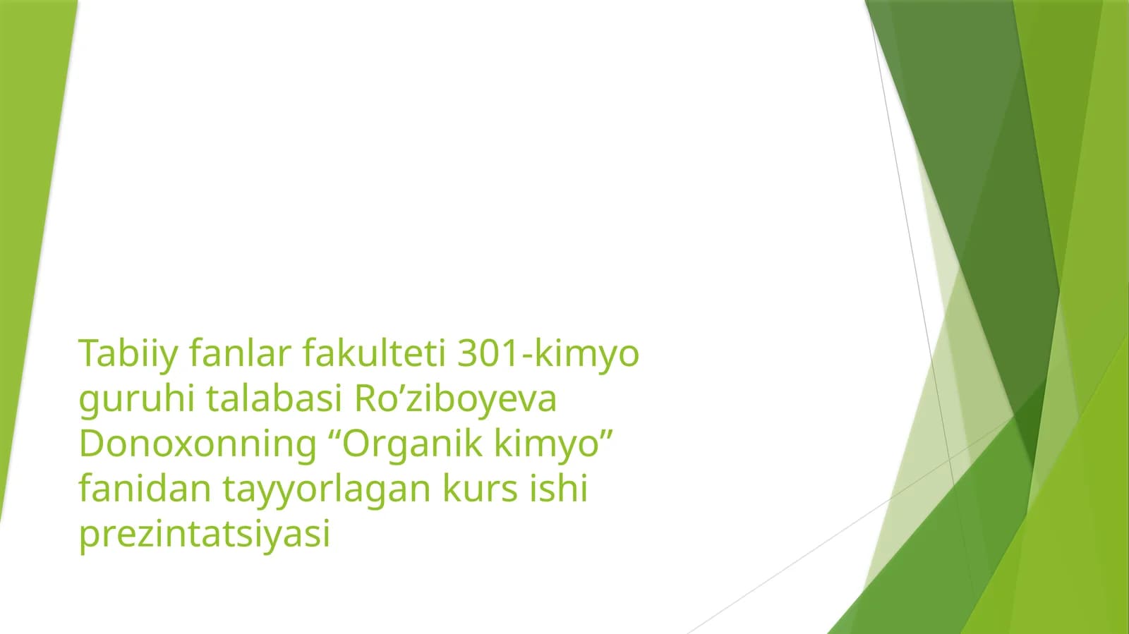 Organik kimyo