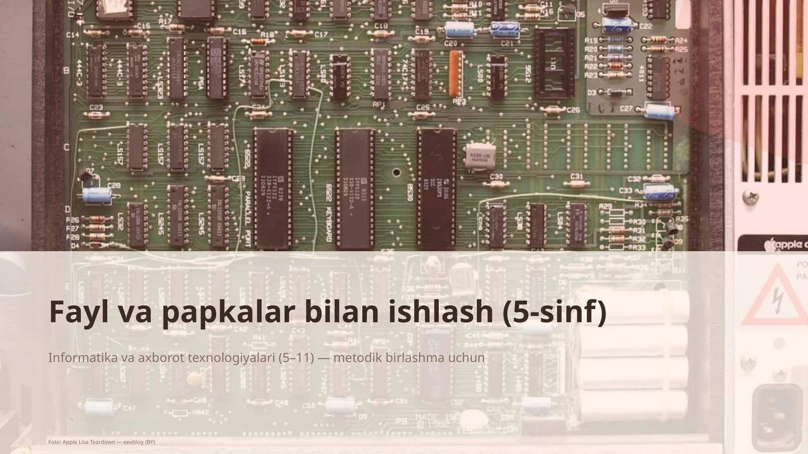 Fayl va papkalar bilan ishlash (5-sinf)