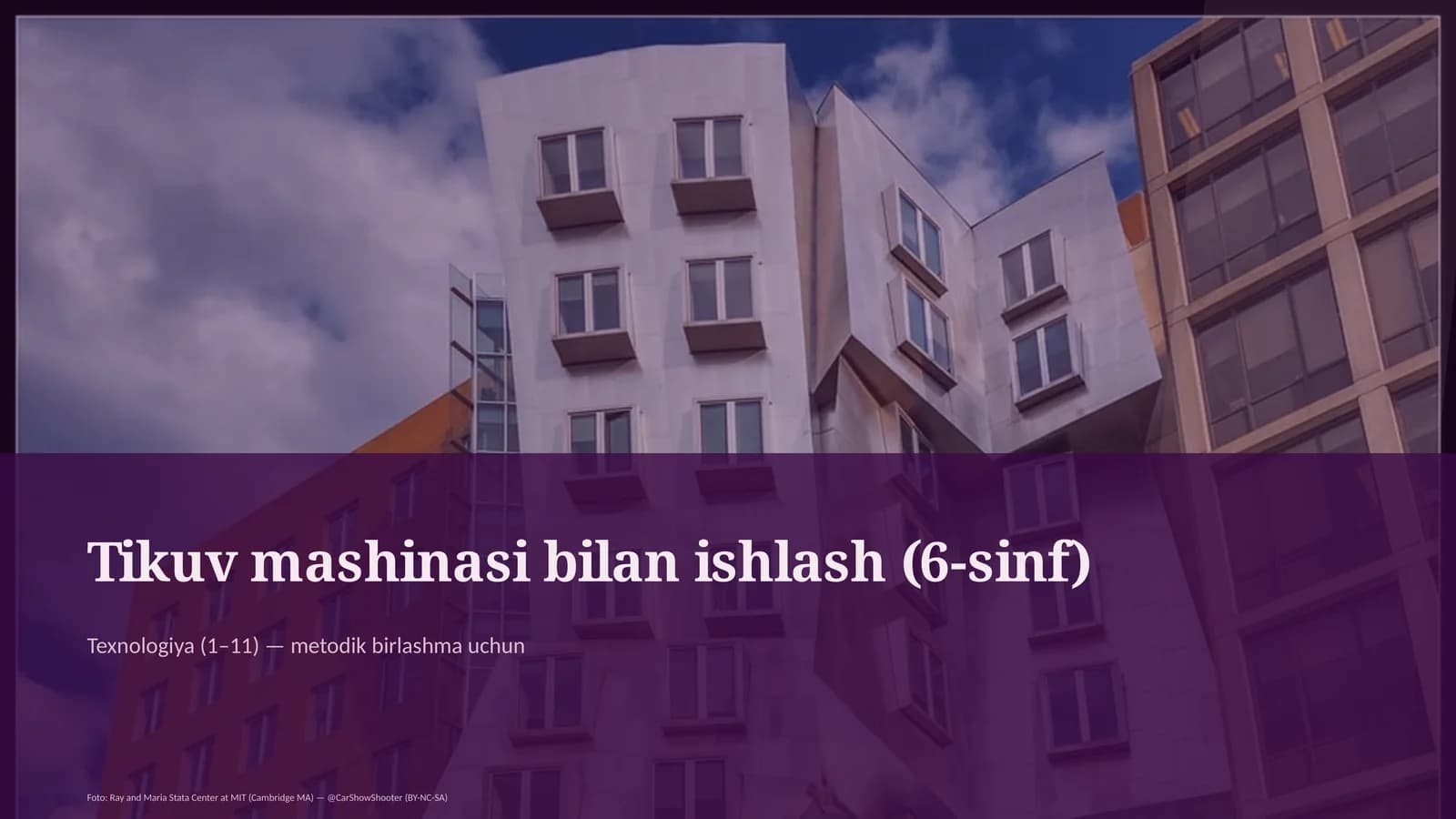Tikuv mashinasi bilan ishlash (6-sinf)