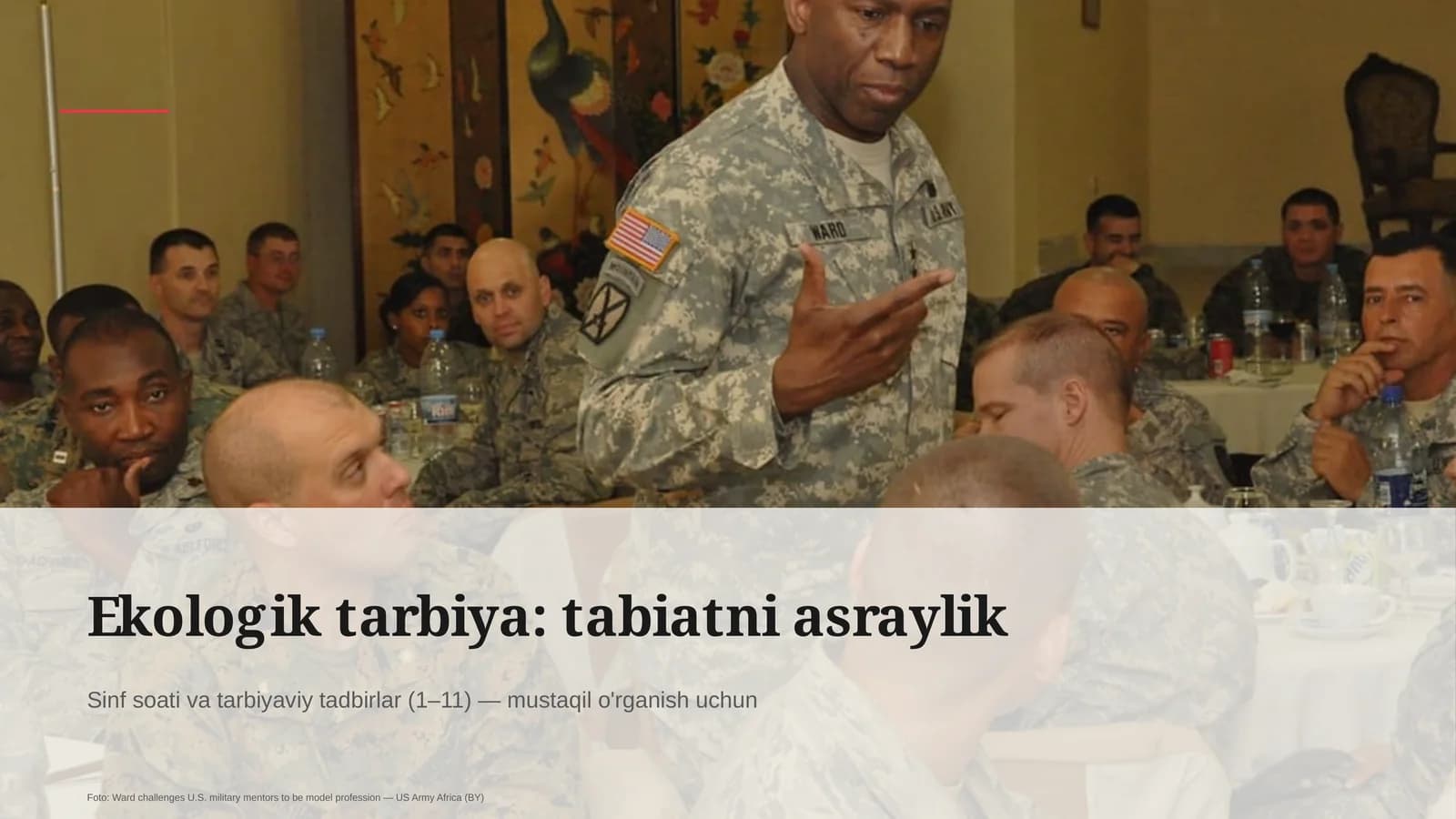 Ekologik tarbiya: tabiatni asraylik