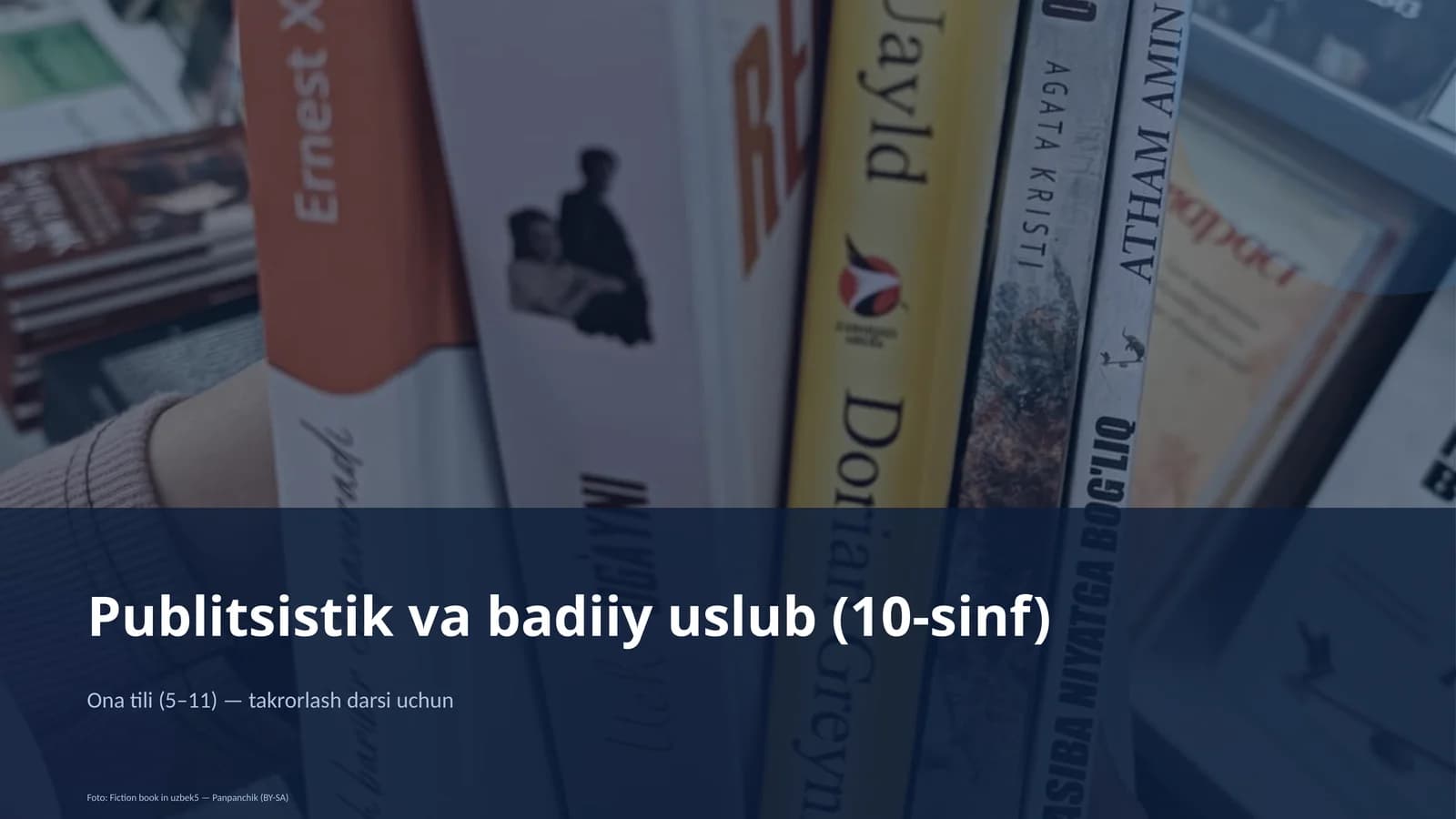 Publitsistik va badiiy uslub (10-sinf)