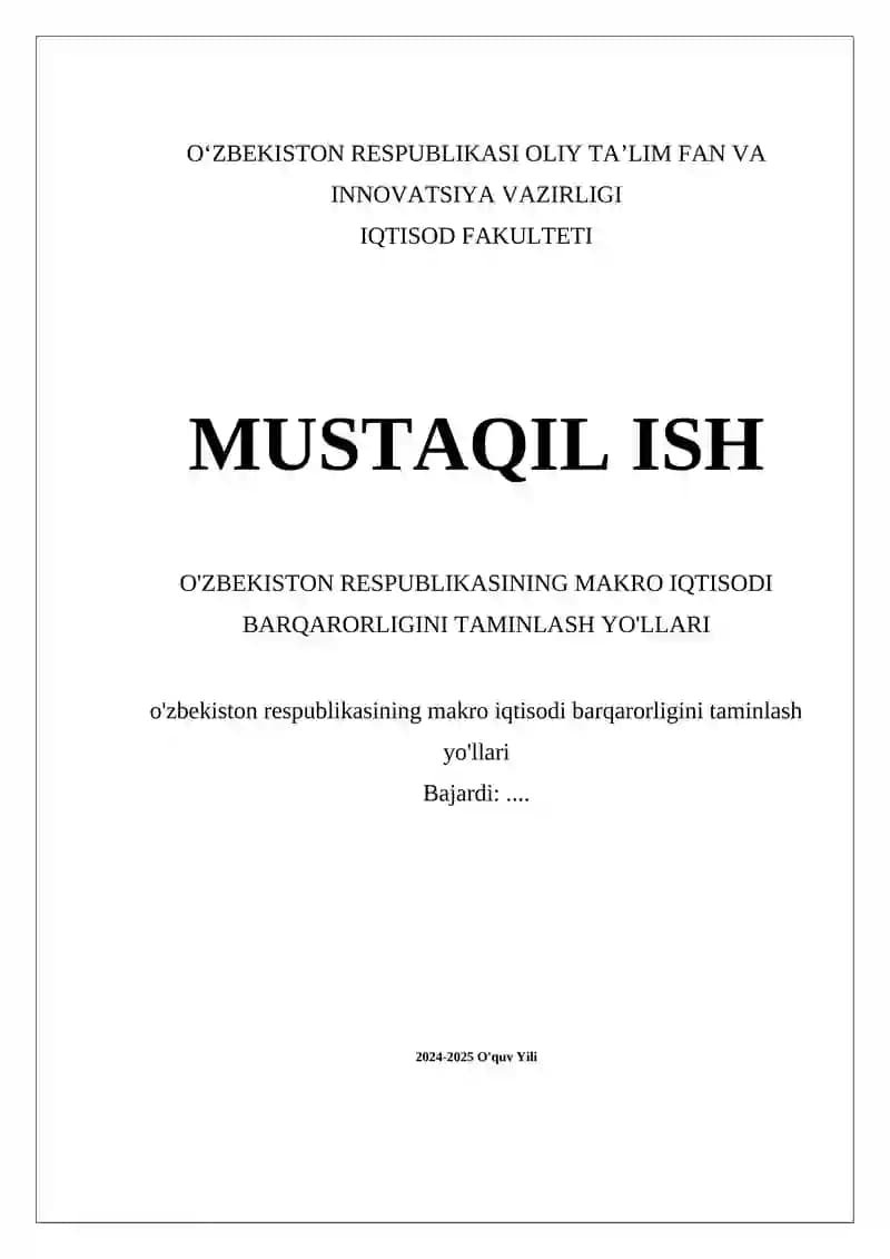 O'zbekiston iqtisodiy siyosati