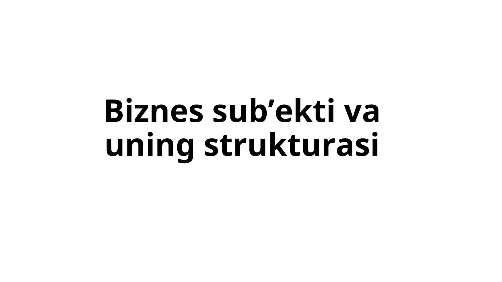 Oilaviy tadbirkorlik sub’ekti