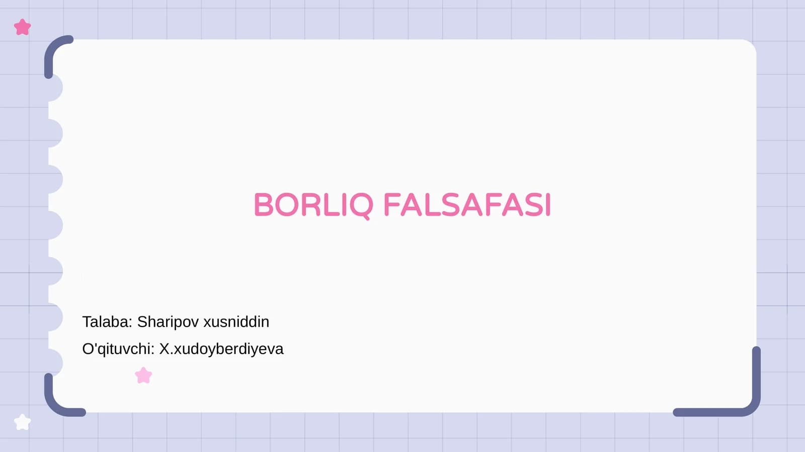 BORLIQ FALSAFASI