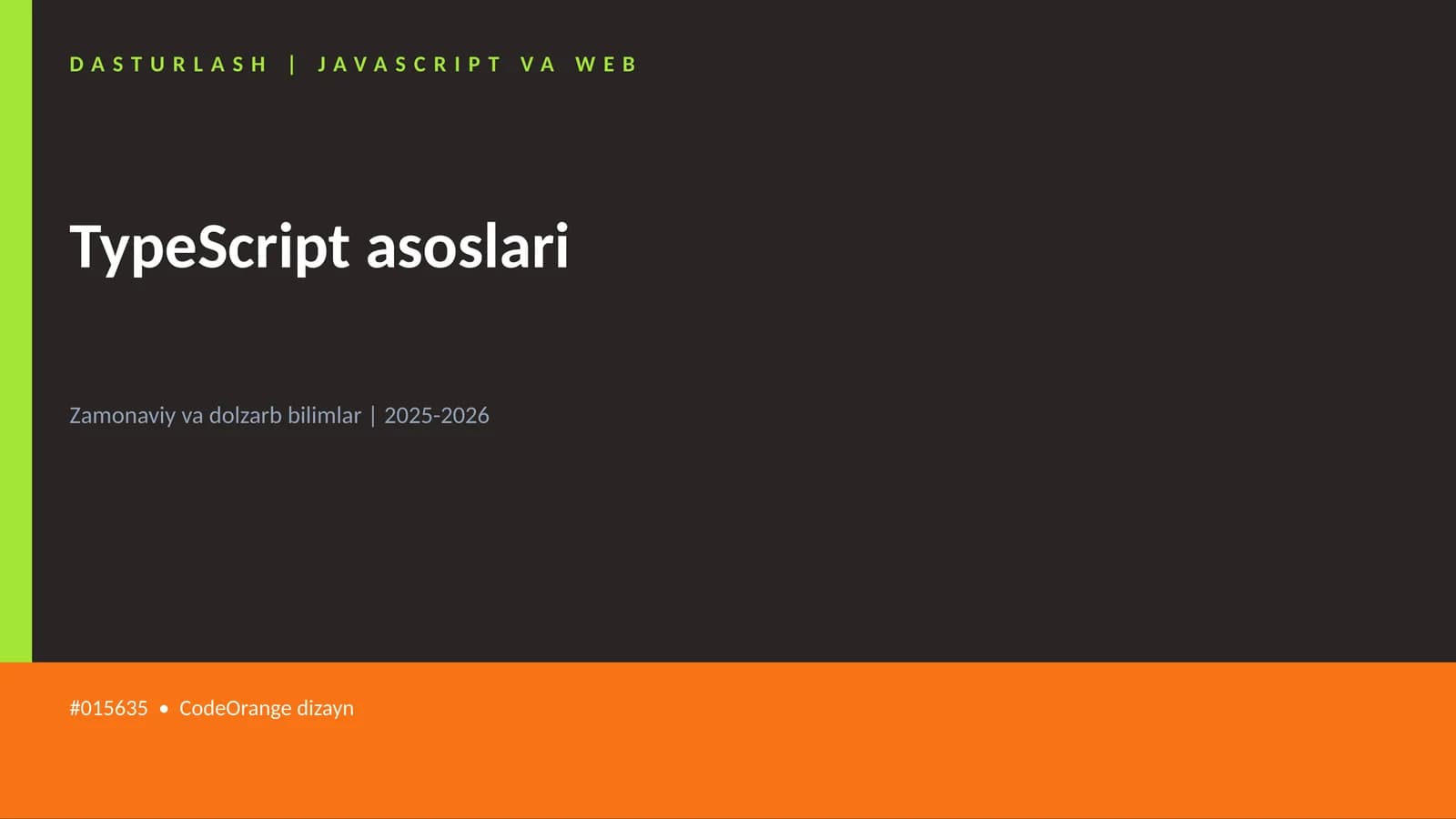 TypeScript asoslari