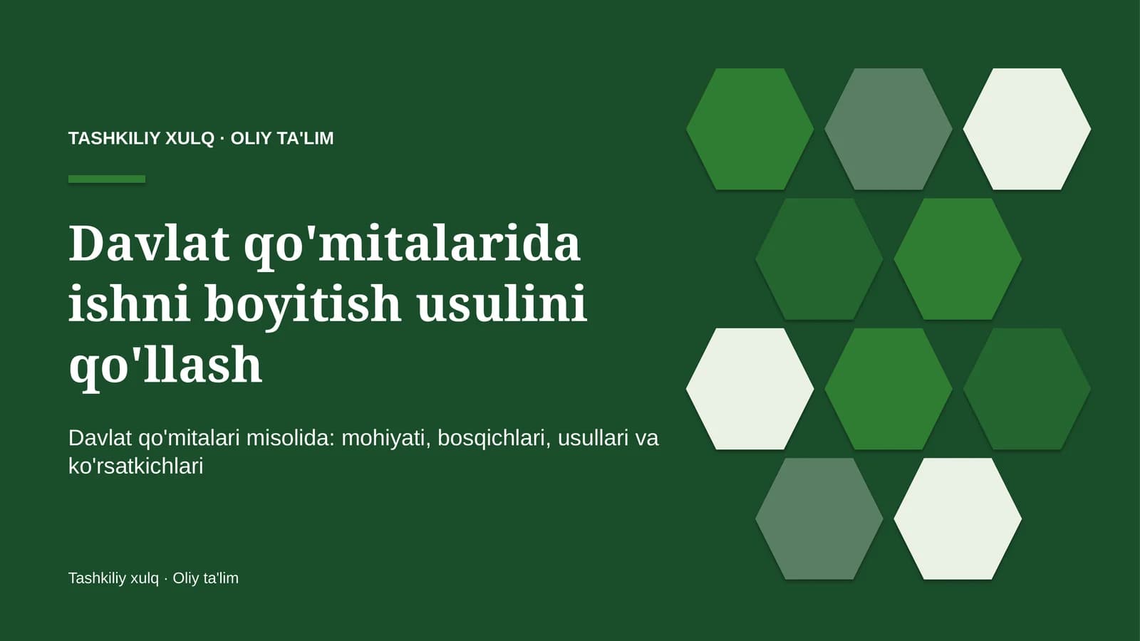 davlat qo'mitalarida ishni boyitish usulini qo'llash 5327