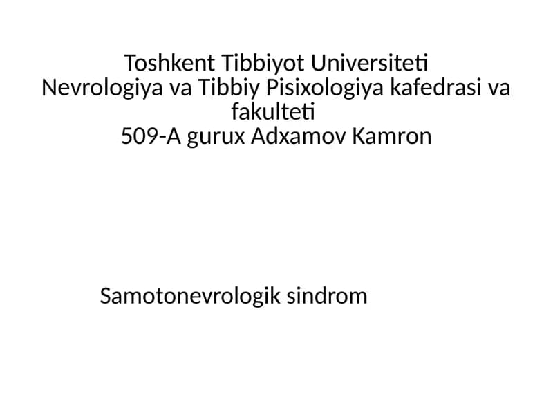Samotonevrologik sindrom