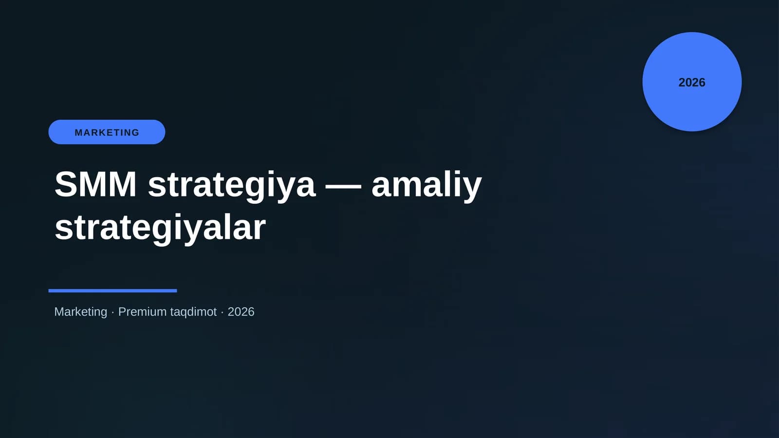 SMM strategiya — amaliy strategiyalar