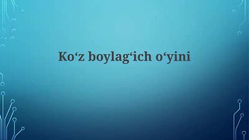 Koʻzboylagʻichoʻyini
