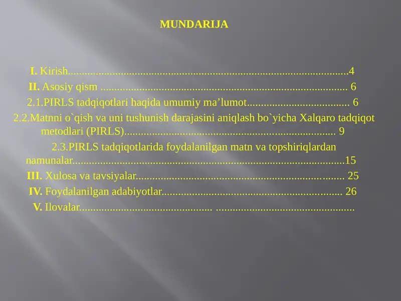 PIRLS tadqiqotlari