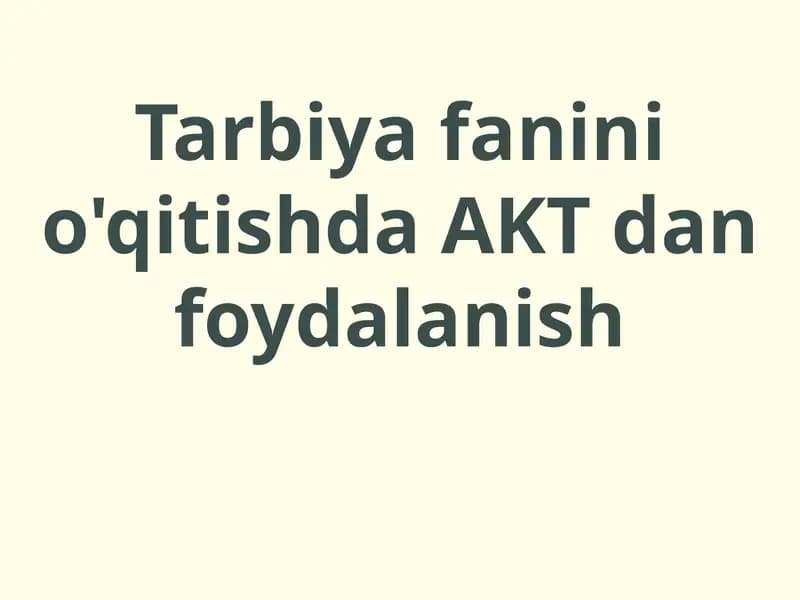 AKT tushunchasi