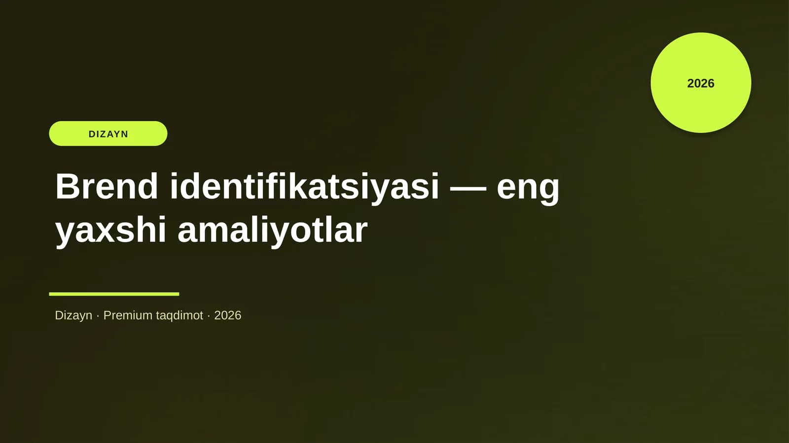 Brend identifikatsiyasi — eng yaxshi amaliyotlar