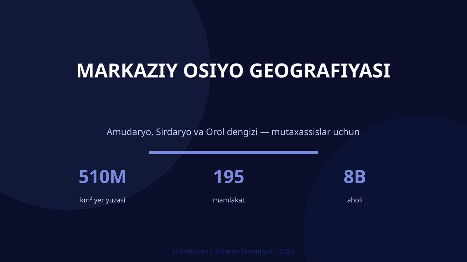 MARKAZIY OSIYO GEOGRAFIYASI