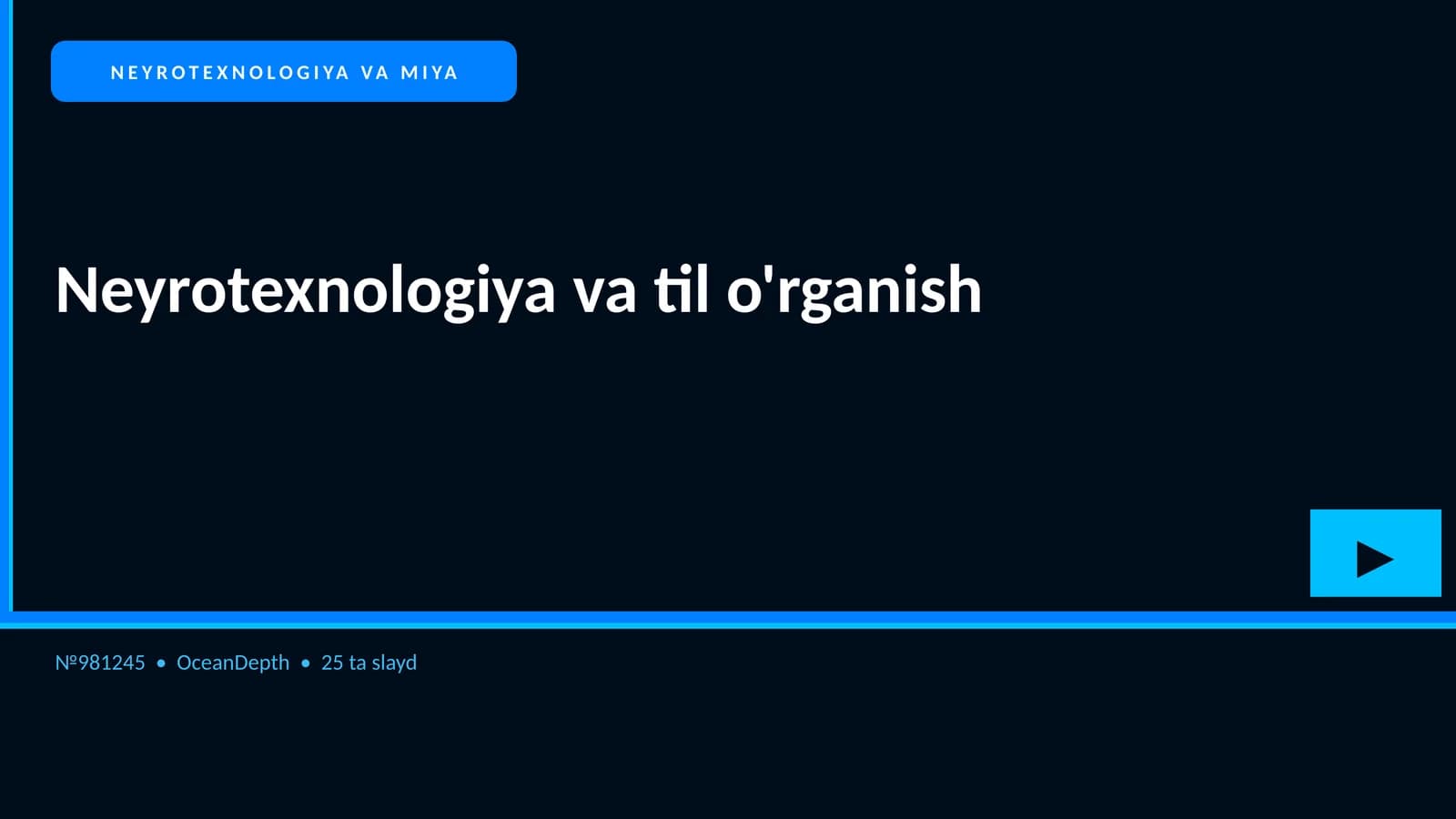 NEYROTEXNOLOGIYA VA MIYA