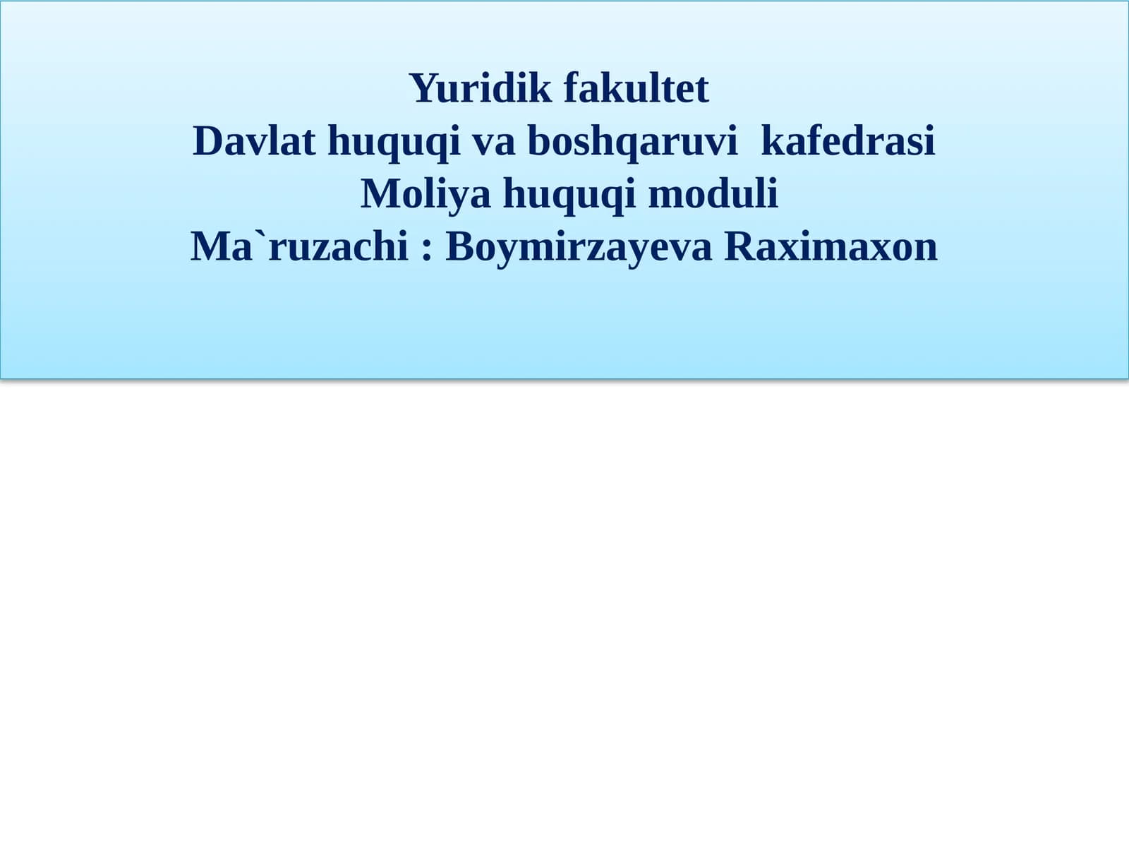 DAVLATNING MAQSADLI JAMG’ARMALARI