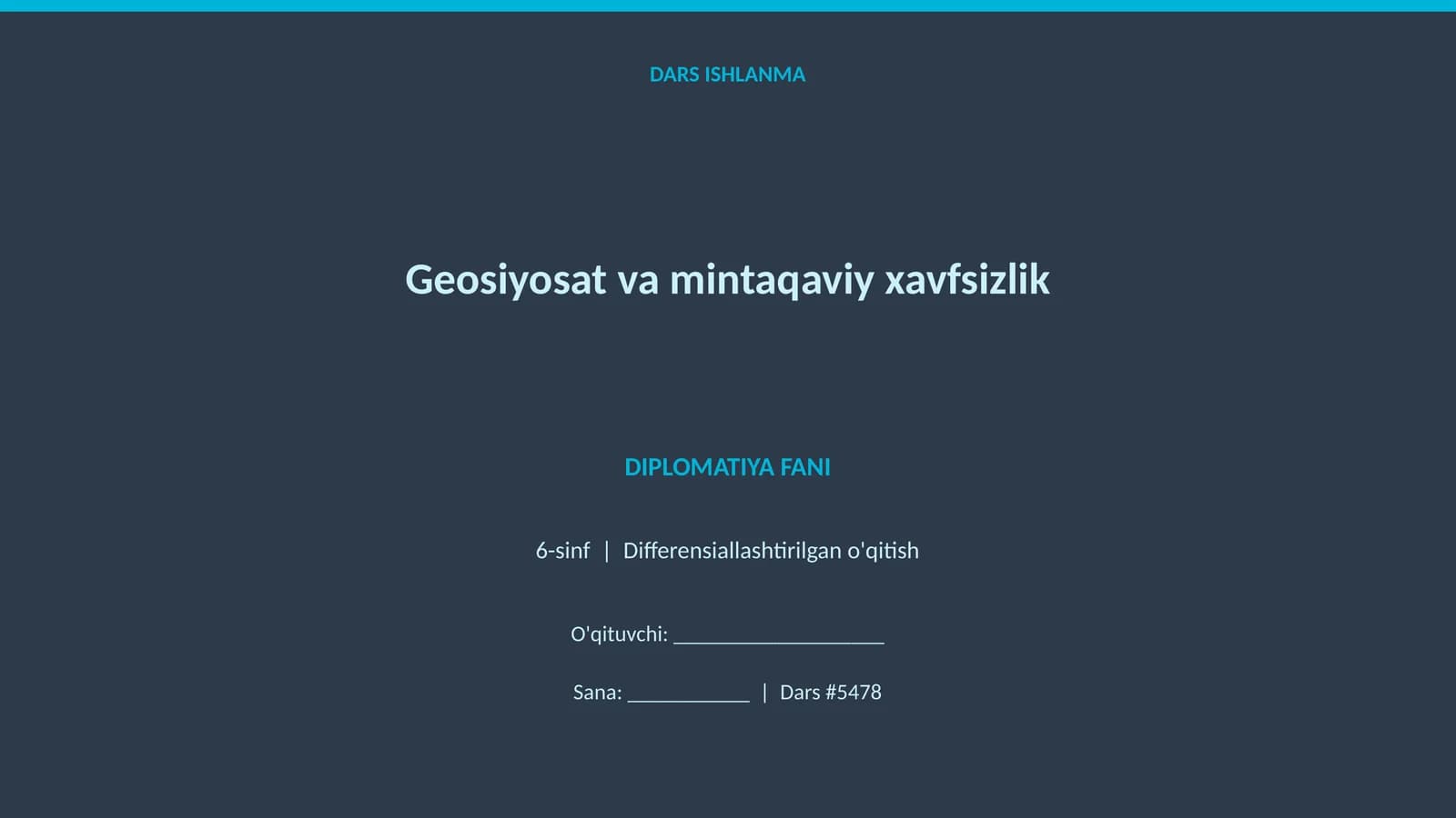 Geosiyosat va mintaqaviy xavfsizlik