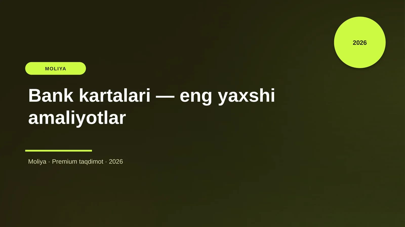 Bank kartalari — eng yaxshi amaliyotlar