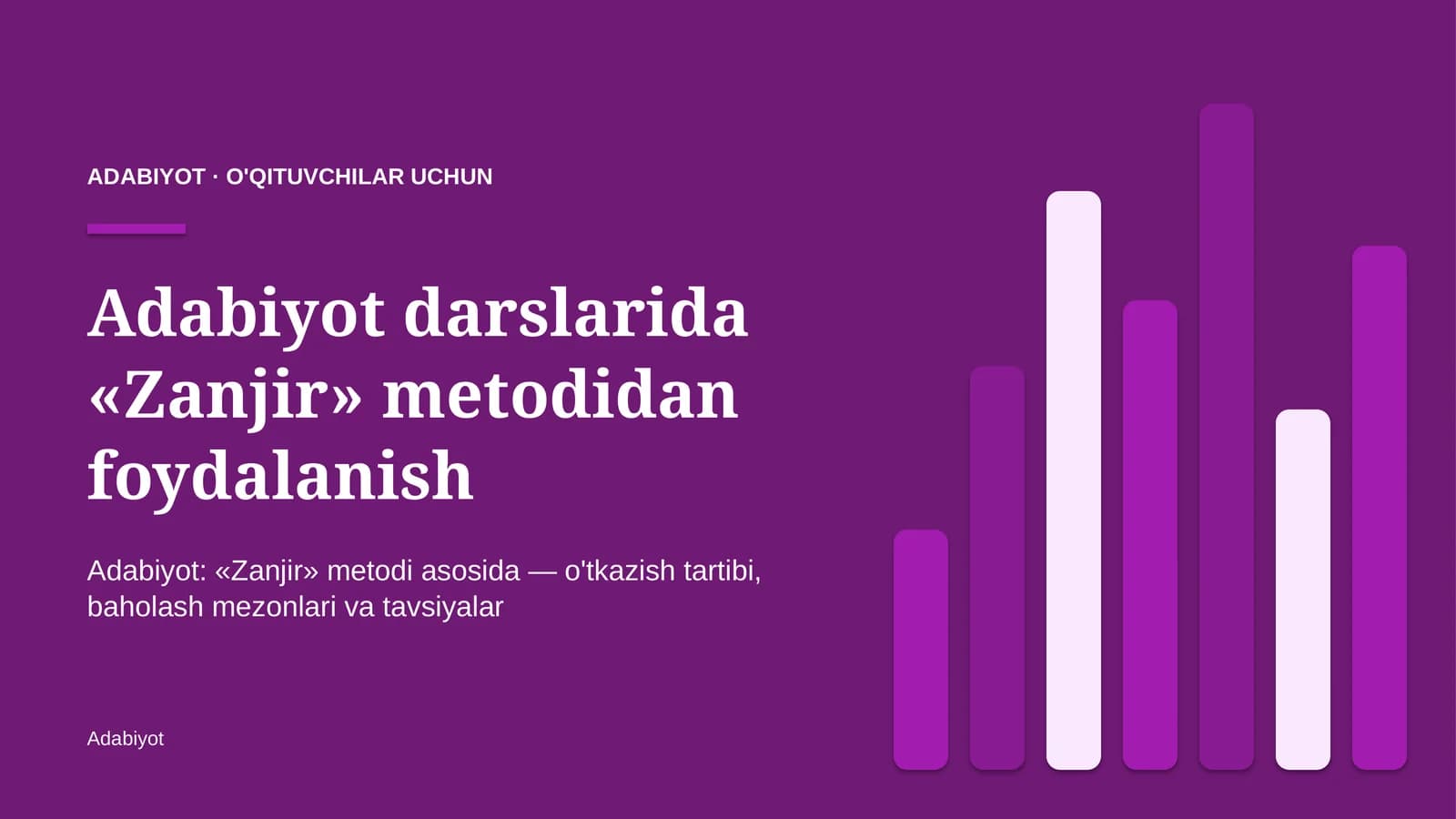 adabiyot darslarida zanjir metodidan foydalanish 3183
