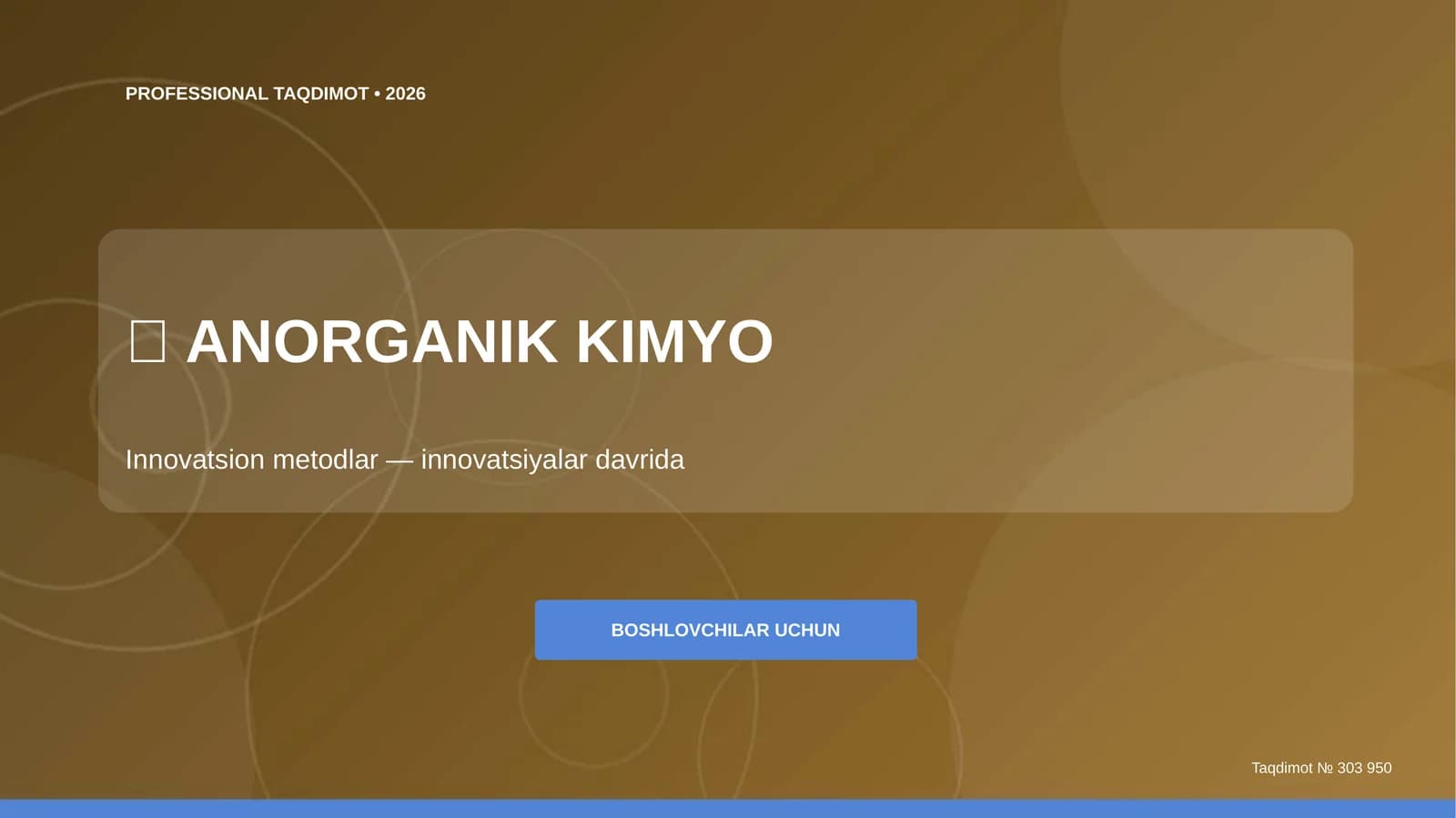 ANORGANIK KIMYO Innovatsion metodlar