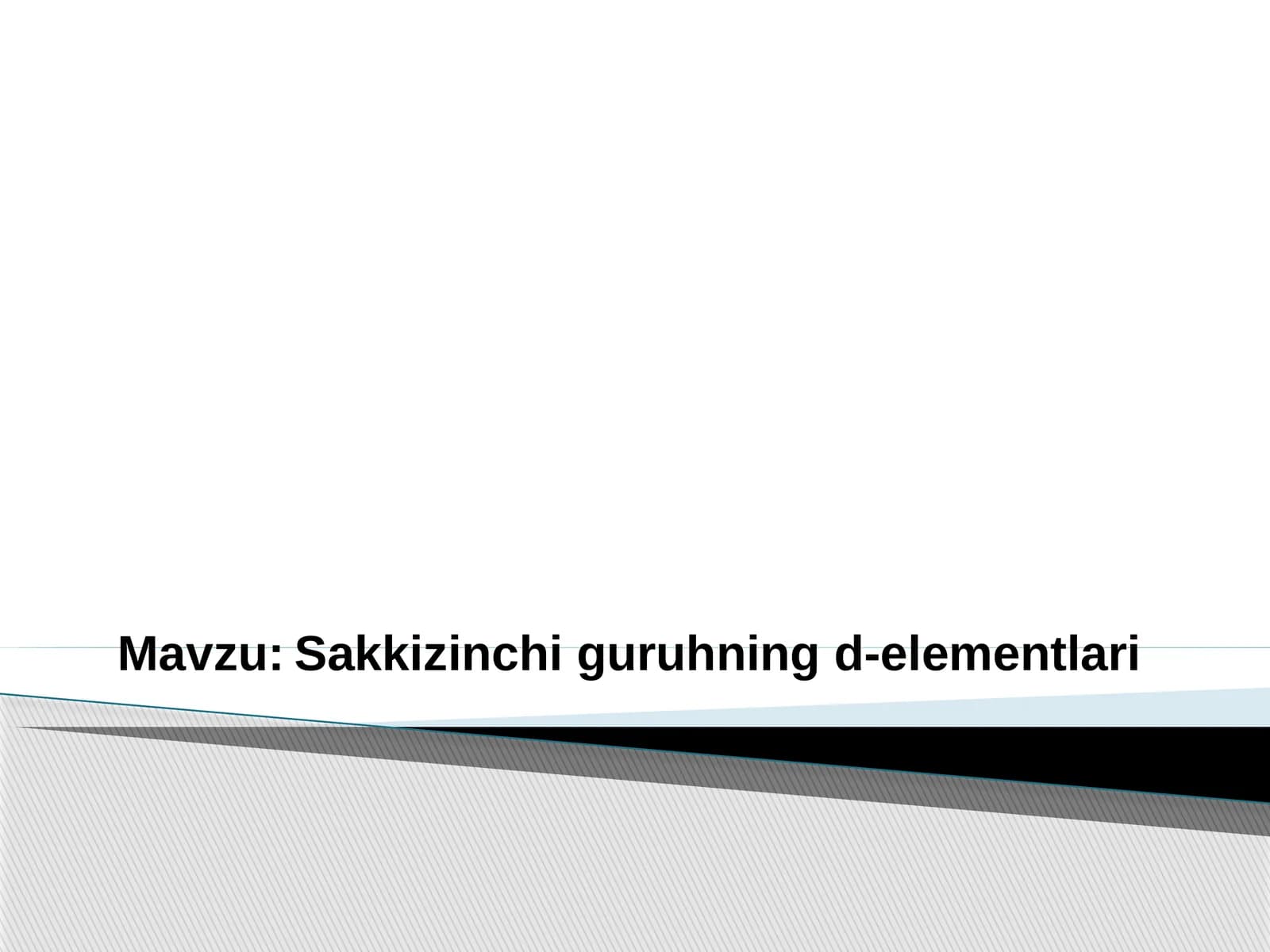Sakkizinchi guruhning d-elementlari