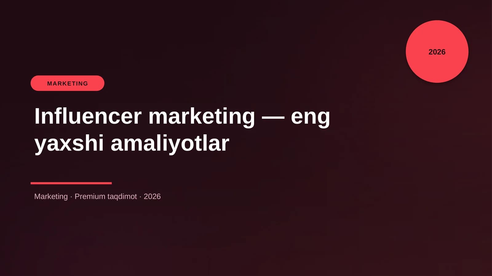 Influencer marketing — eng yaxshi amaliyotlar